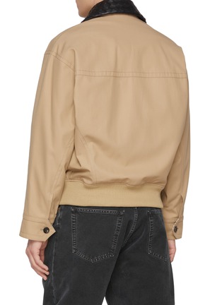 背面 - 点击放大 - BOTTEGA VENETA - Intrecciato Leather Collar Cotton Twill Blouson