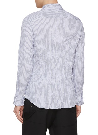 背面 - 点击放大 - BOTTEGA VENETA - Crushed Stripe Cotton Shirt