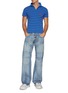 模特儿示范图 - 点击放大 - BALENCIAGA - Low Rise Straight Leg Paneled Denim Jeans