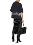 模特儿示范图 - 点击放大 - BALENCIAGA - Nail Polish Graphic Cropped Cotton Jersey T-Shirt