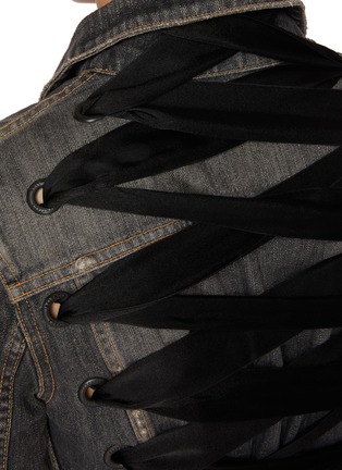  - BALENCIAGA - Lace Up Back Denim Jacket