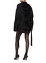 背面 - 点击放大 - BALENCIAGA - Lace Up Back Cotton Poplin Shirt Dress