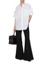 模特儿示范图 - 点击放大 - BALENCIAGA - Tucked Sleeve Cotton Poplin Shirt