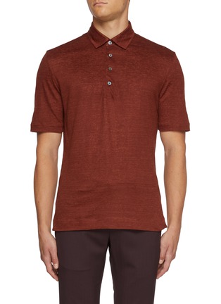 首图 - 点击放大 - ZEGNA - Linen Polo Shirt