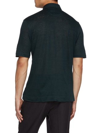 背面 - 点击放大 - ZEGNA - Linen Polo Shirt