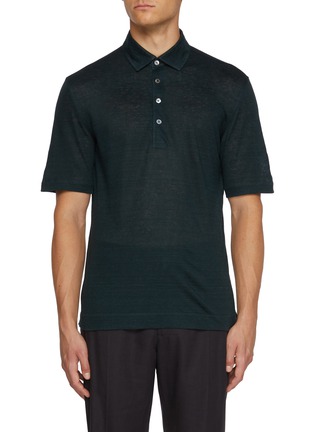 首图 - 点击放大 - ZEGNA - Linen Polo Shirt