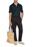 模特儿示范图 - 点击放大 - ZEGNA - Linen Polo Shirt