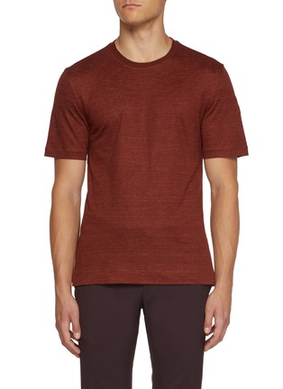 首图 - 点击放大 - ZEGNA - Short Sleeve Linen T-shirt