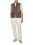 模特儿示范图 - 点击放大 - ZEGNA - Zip Up Linen Vest
