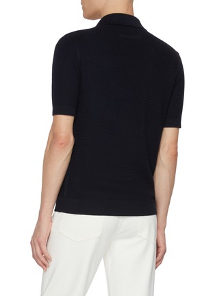 背面 - 点击放大 - ZEGNA - Open Collar Cotton Polo Shirt