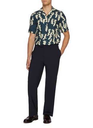 模特儿示范图 - 点击放大 - ZEGNA - Printed Short Sleeve Shirt