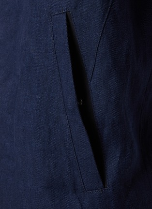  - ZEGNA - Stand Collar Linen Bomber Jacket