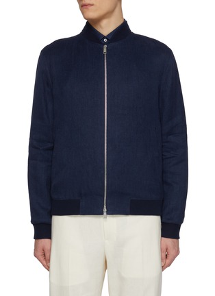 首图 - 点击放大 - ZEGNA - Stand Collar Linen Bomber Jacket