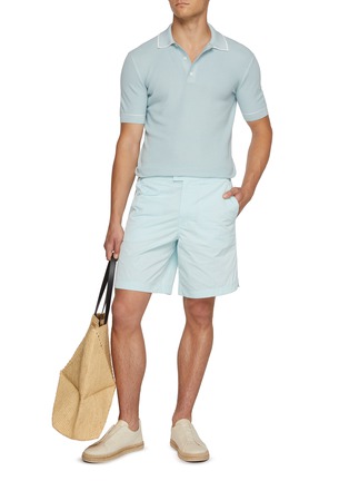 模特儿示范图 - 点击放大 - ZEGNA - Contrast Outline Polo Shirt