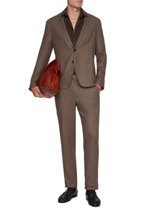 模特儿示范图 - 点击放大 - ZEGNA - Linen Suit Pants