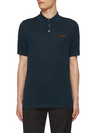 首图 - 点击放大 - ZEGNA - Embroidered Logo Cotton Polo Shirt