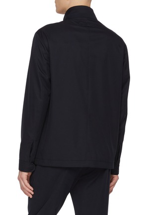 背面 - 点击放大 - ZEGNA - Stand Collar Hidden Placket Short Coat