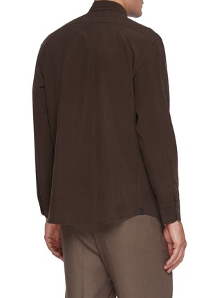 背面 - 点击放大 - ZEGNA - Long Sleeve Silk Shirt