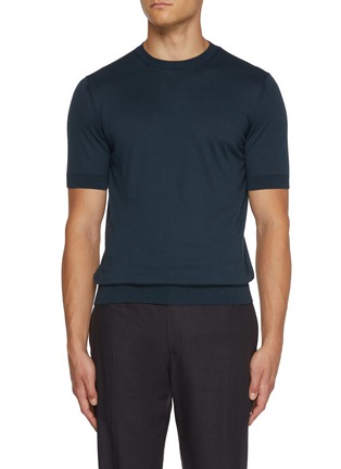 首图 - 点击放大 - ZEGNA - Crewneck Cotton Knit T-shirt