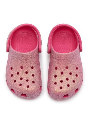 模特儿示范图 - 点击放大 - CROCS - Classic Iridescent Glitter Toddlers' Clog