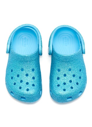 模特儿示范图 - 点击放大 - CROCS - Classic Iridescent Glitter Toddlers' Clogs