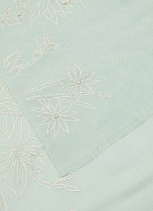 细节 - 点击放大 - JANAVI - Floral Placement Merino Wool Scarf