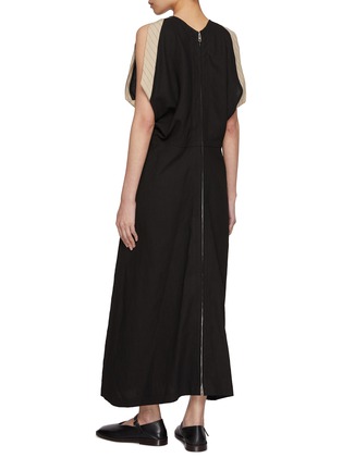背面 - 点击放大 - BEAUTIFUL PEOPLE - Cold Shoulder Panel Linen Maxi Dress