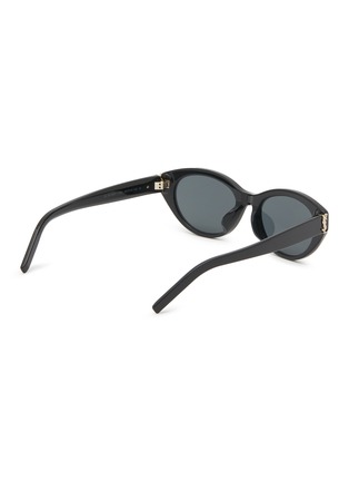 模特儿示范图 - 点击放大 - SAINT LAURENT - Recycled Acetate Oval Sunglasses