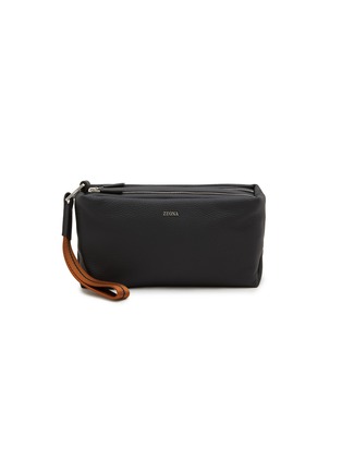 首图 - 点击放大 - ZEGNA BAGS - Double Zip Leather Pouch