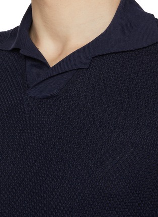  - PIACENZA 1733 - Two Tone Stitch Silk Cotton Sailor Polo Shirt