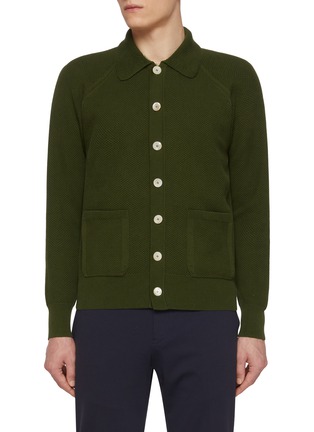 首图 - 点击放大 - PIACENZA 1733 - Honeycomb Cotton Knit Cardigan
