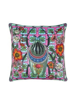 首图 –点击放大 - KRISTJANA S WILLIAMS - Bejewelled Bjollur Cushion — Turquoise