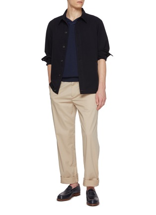 模特儿示范图 - 点击放大 - EQUIL - Stretch Microfiber Overshirt