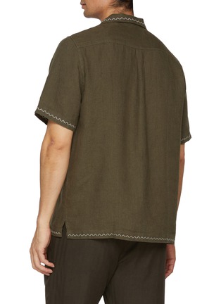 背面 - 点击放大 - FRESCOBOL CARIOCA - Palmeria Embroidered Linen Shirt