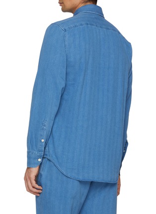 背面 - 点击放大 - FRESCOBOL CARIOCA - Patch Pocket Medium Wash Denim Shirt