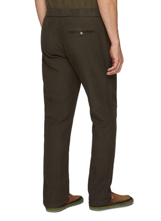 背面 - 点击放大 - FRESCOBOL CARIOCA - Oscar Elasticated Herringbone Slim Fit Pants