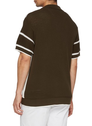 背面 - 点击放大 - FRESCOBOL CARIOCA - Crochet Stripe Cotton Cardigan Shirt