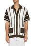 首图 - 点击放大 - FRESCOBOL CARIOCA - Crochet Stripe Cotton Cardigan Shirt