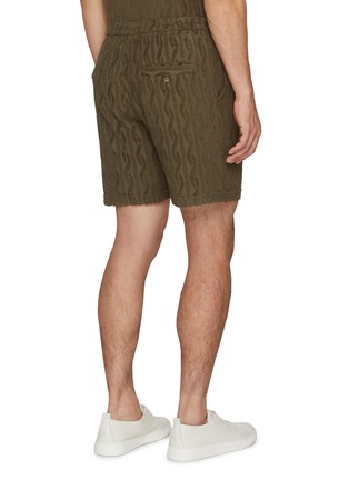 背面 - 点击放大 - FRESCOBOL CARIOCA - Drawstring Jacquard Cotton Terry Shorts
