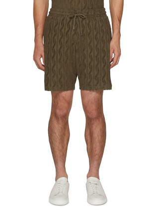 首图 - 点击放大 - FRESCOBOL CARIOCA - Drawstring Jacquard Cotton Terry Shorts