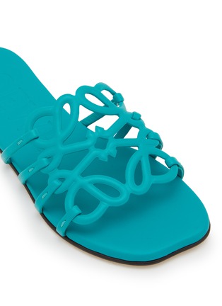 细节 - 点击放大 - LOEWE - Petal Anagram Leather Slides