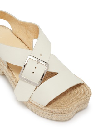 细节 - 点击放大 - LOEWE - Petal Espadrille Platform Leather Sandals