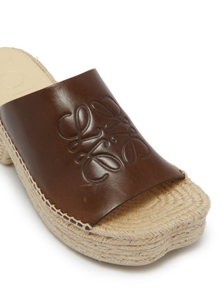 细节 - 点击放大 - LOEWE - x Paula's Ibiza Petal Leather Espadrille Slides