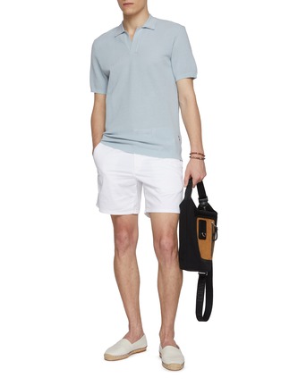 模特儿示范图 - 点击放大 - ORLEBAR BROWN - Roddy Waffle Mesh Polo Shirt