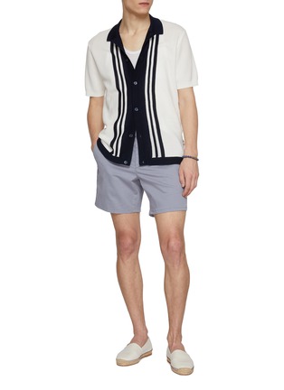 模特儿示范图 - 点击放大 - ORLEBAR BROWN - Tiernan Lumina Cotton Waffle Knit Shirt