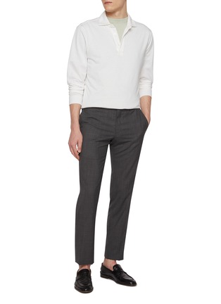 模特儿示范图 - 点击放大 - PT TORINO - Garment Dyed Superlight Wool Pants