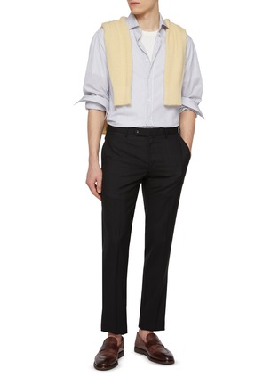 模特儿示范图 - 点击放大 - PT TORINO - Garment Dyed Superlight Wool Pants