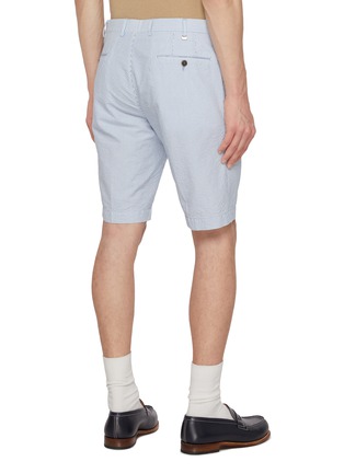 背面 - 点击放大 - PT TORINO - Striped Cotton Bermuda Shorts
