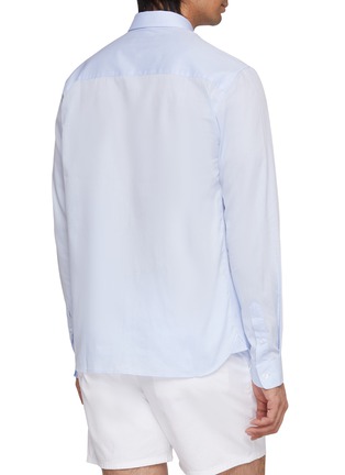 背面 - 点击放大 - MAISON LABICHE - La Malesherbes Out Of Office Embroidered Cotton Shirt