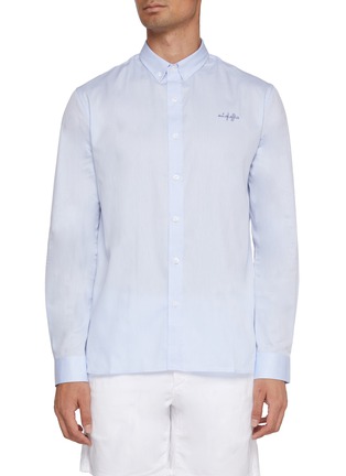 首图 - 点击放大 - MAISON LABICHE - La Malesherbes Out Of Office Embroidered Cotton Shirt